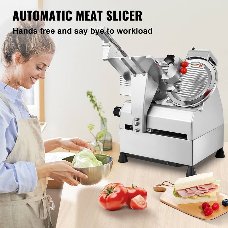 VEVOR 540W Meat Slicer 10" Blade 015mm Thickness Home Use Child Lock
